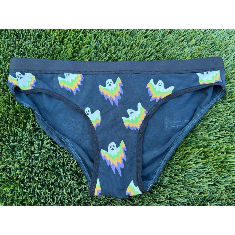 New MeUndies FAB-BOO-LOUS Black Brief Ghost NEW Halloween Size XS